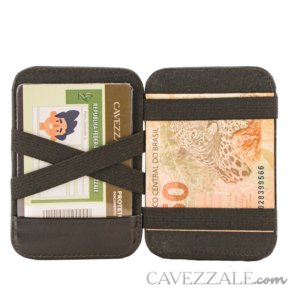 Carteira de Couro Masculina Pequena Cavezzale Preto 101797