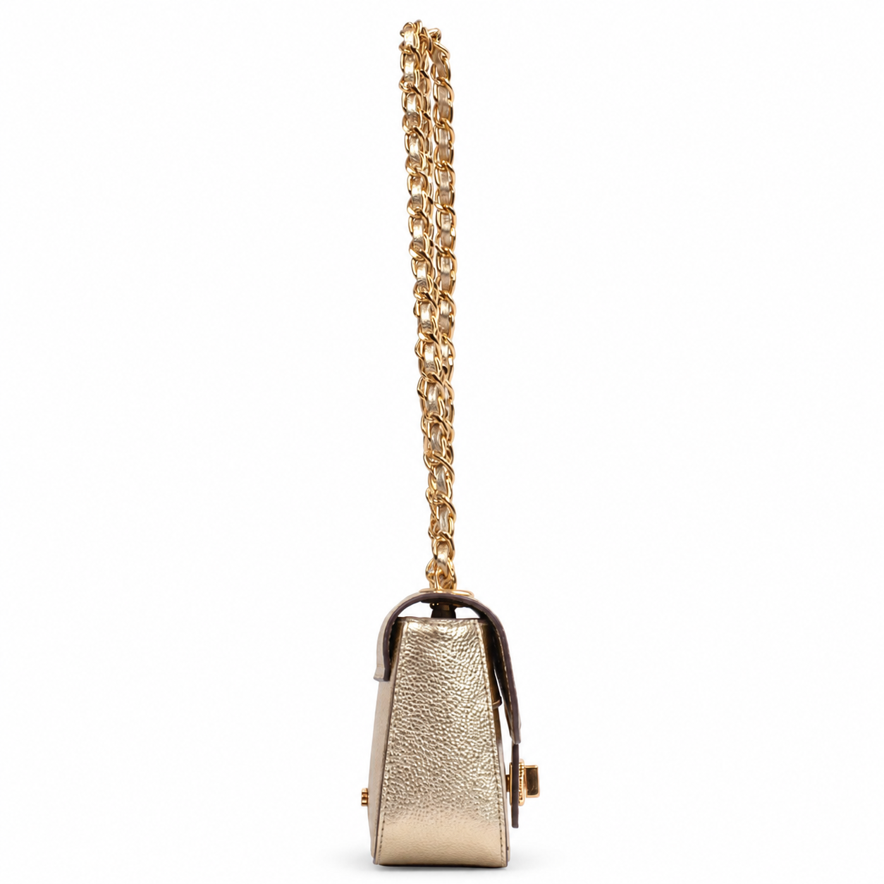 Bolsa de Couro Metalizado Cavezzale Ouro Light 104132