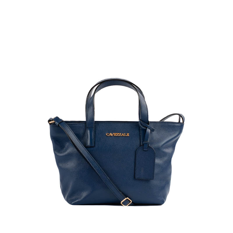 Shopping Bag Média de Couro Floter Cavezzale Marinho 105303