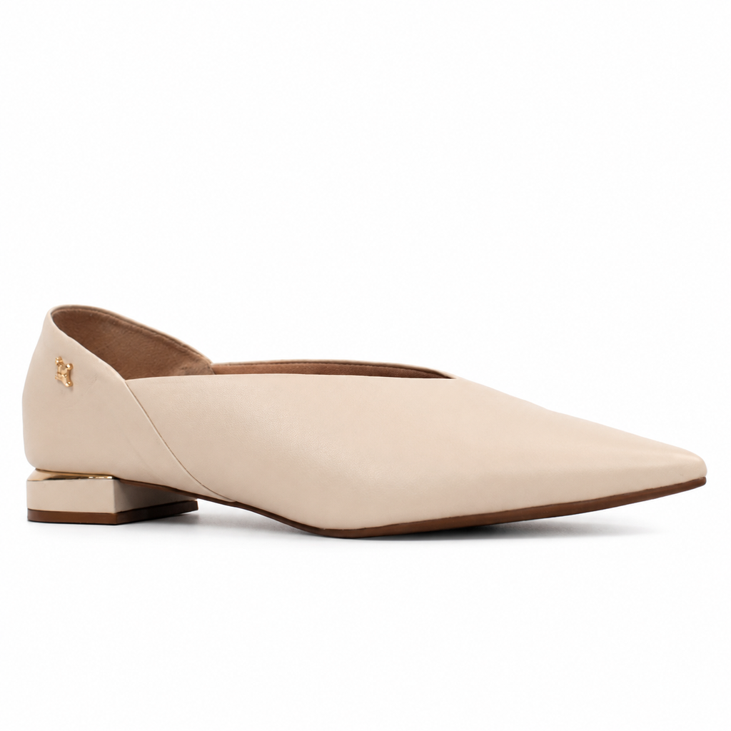 Sapatilha de Couro Cavezzale New Veneto Off White 105938