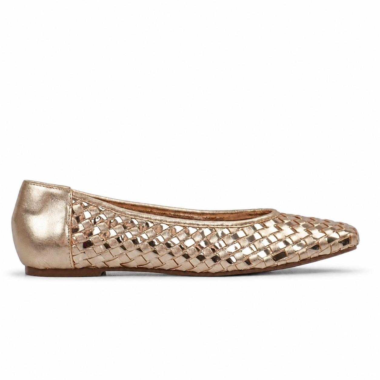 Sapatilha de Couro New Veneto Cavezzale Cristal/Ouro Light 105939