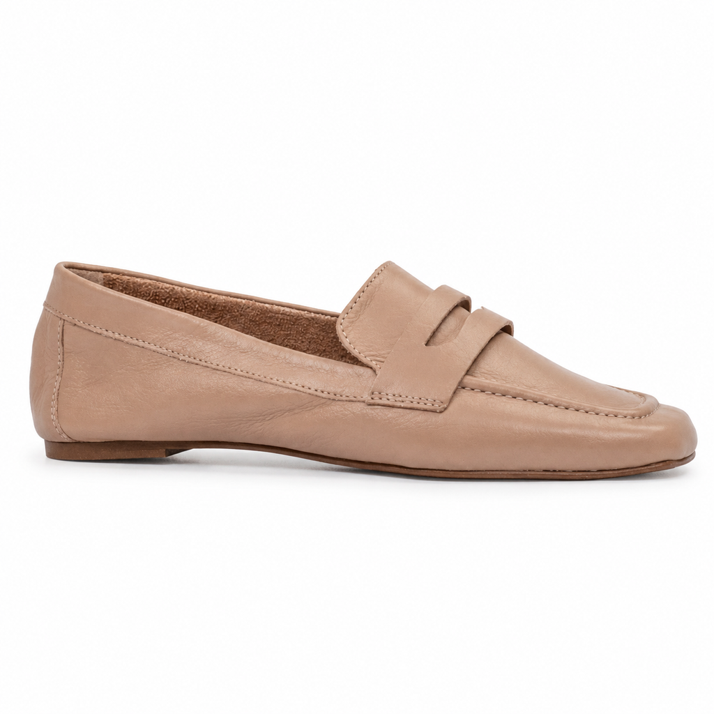 Mocassim de Couro Cavezzale Skin Fly Amêndoa 105940