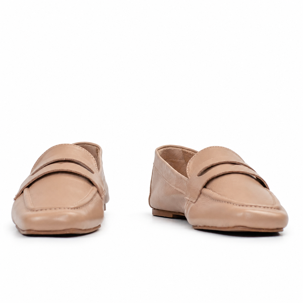 Mocassim de Couro Cavezzale Skin Fly Amêndoa 105940