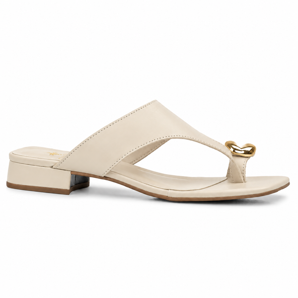 Tamanco de Couro Atanado Cavezzale Off White 105956