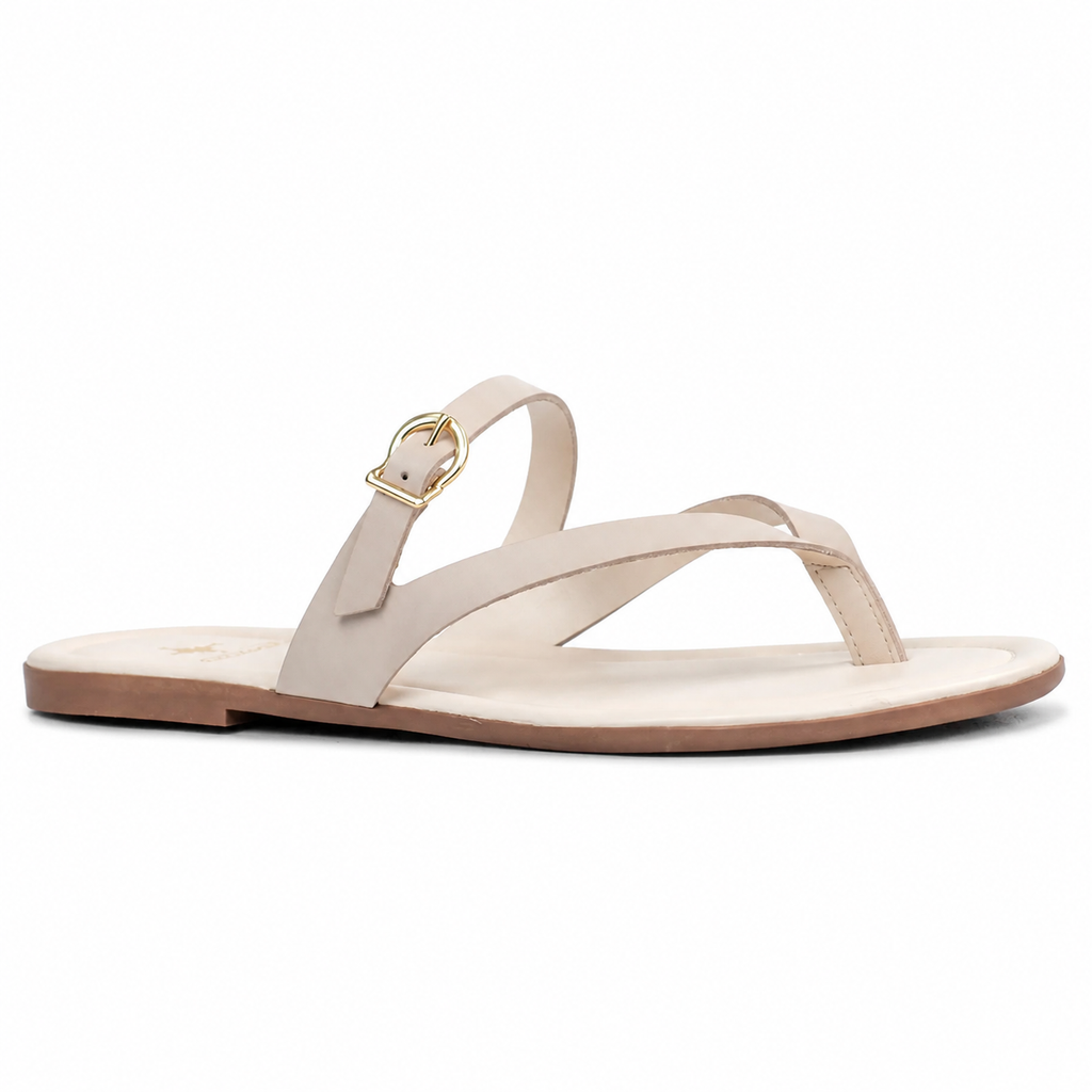 Sandália de Couro Atanado Cavezzale Off White 105957