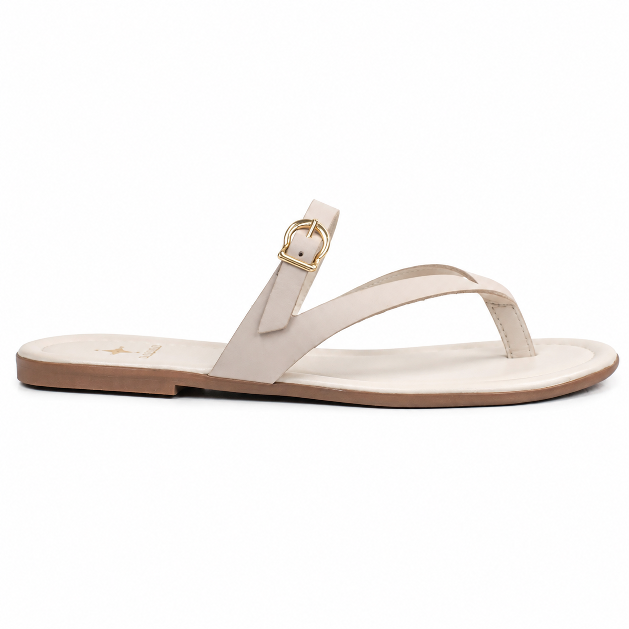 Sandália de Couro Atanado Cavezzale Off White 105957