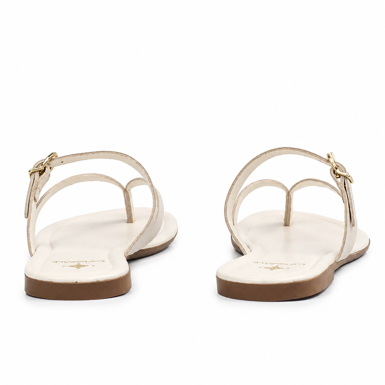 Sandália de Couro Atanado Cavezzale Off White 105957