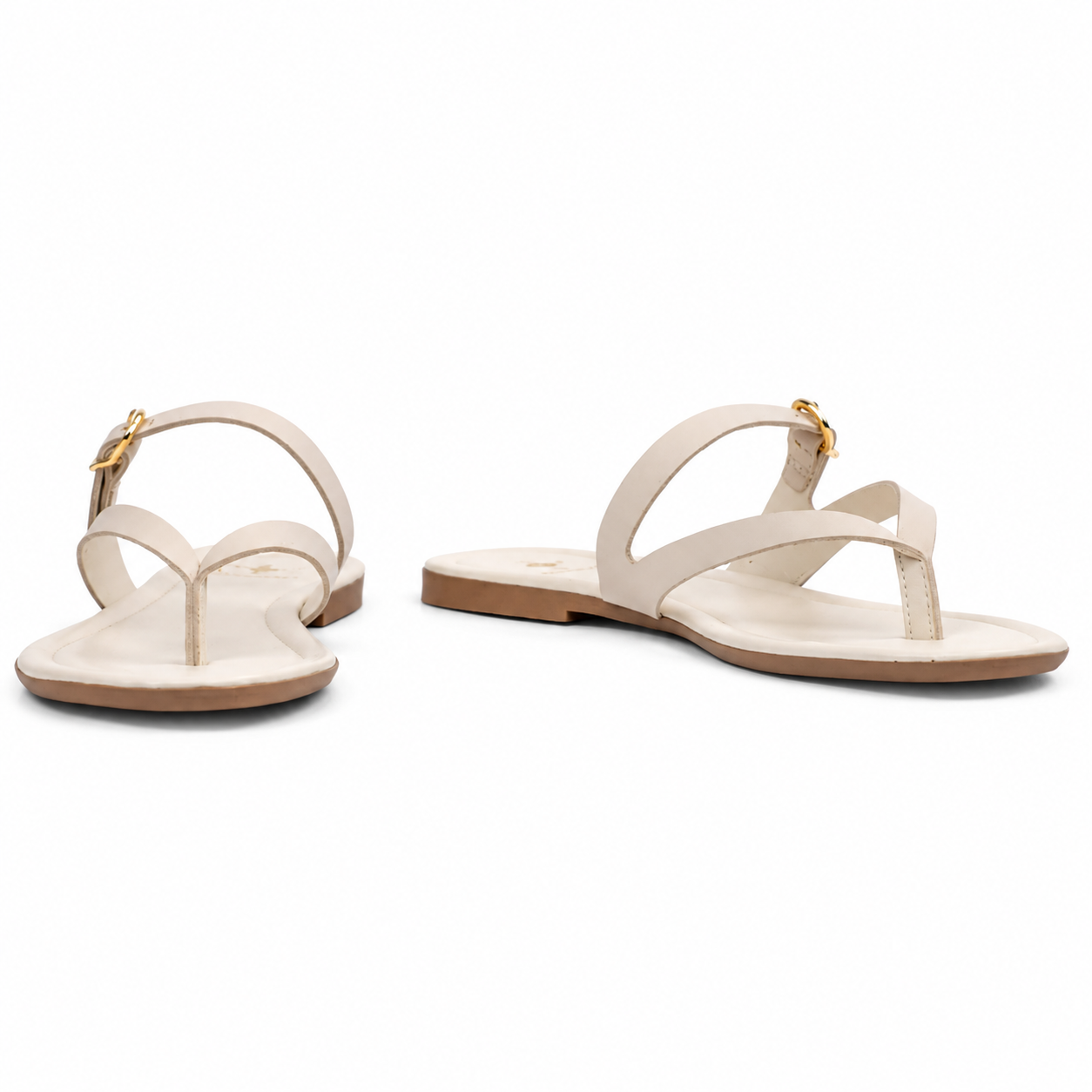 Sandália de Couro Atanado Cavezzale Off White 105957