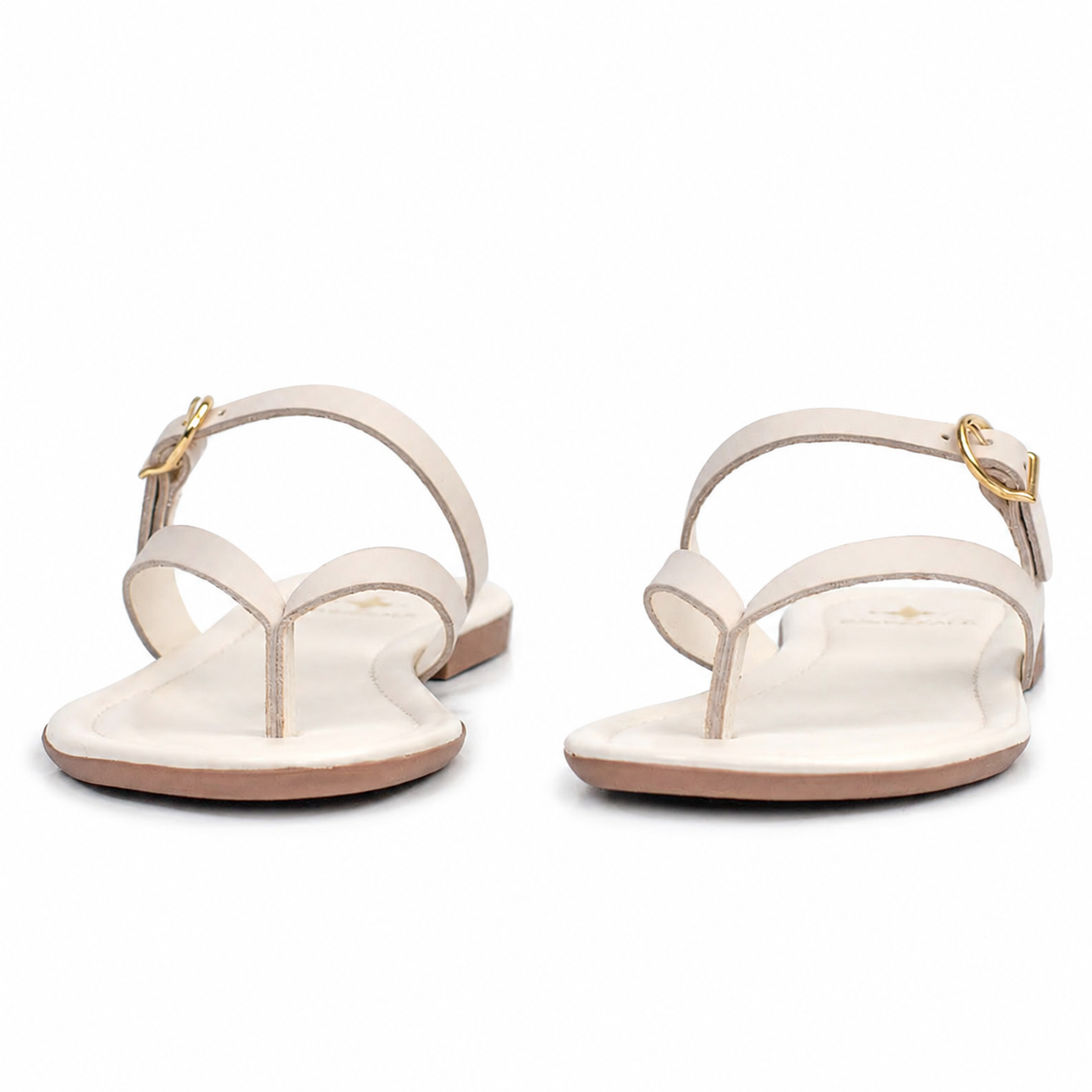 Sandália de Couro Atanado Cavezzale Off White 105957