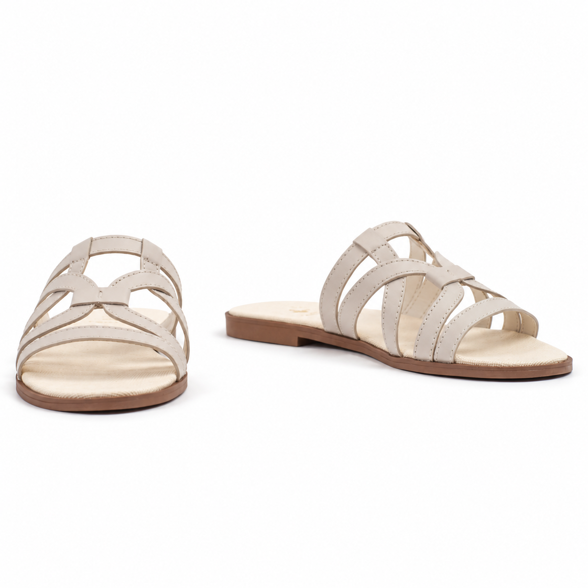 Sandália de Couro Atanado Cavezzale Off White 105963