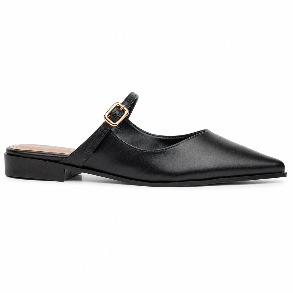 Mule de Couro Madri Cavezzale Preto 105990