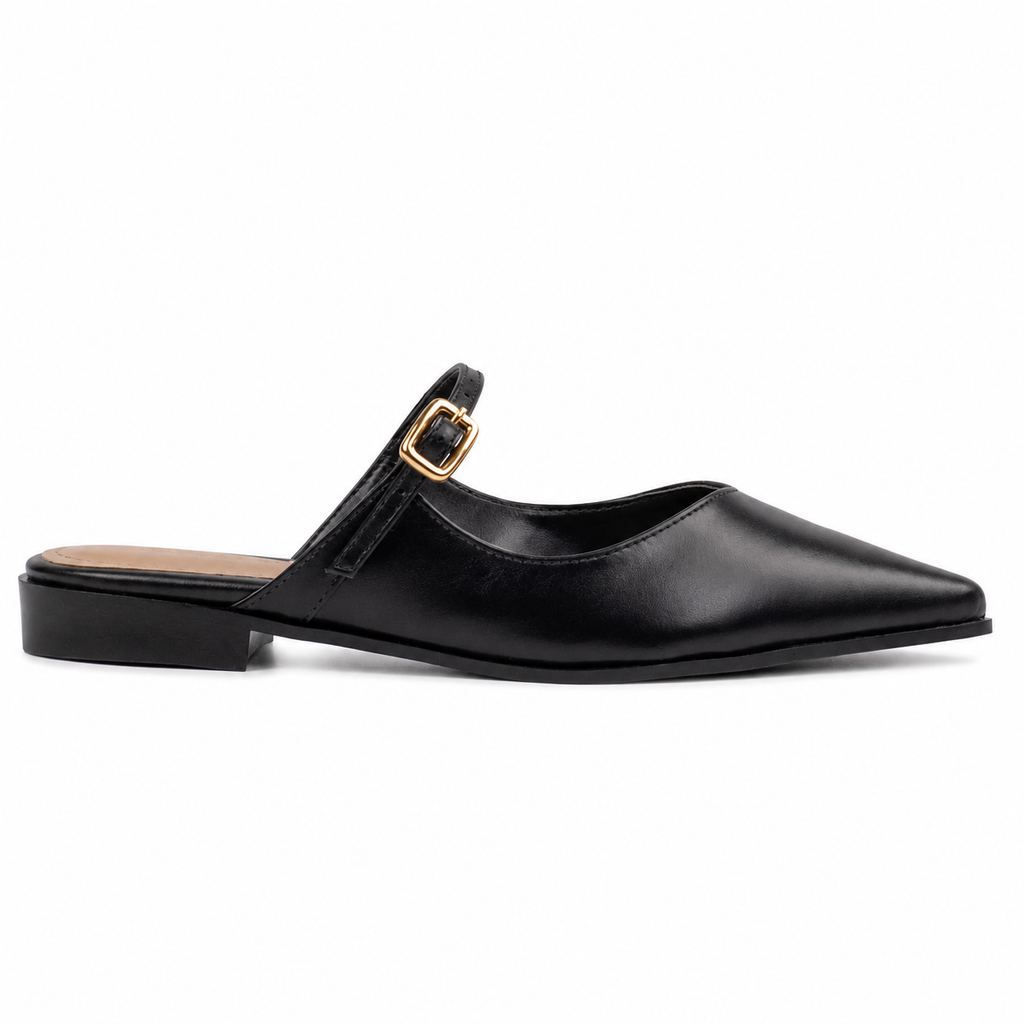 Mule de Couro Madri Cavezzale Preto 105990