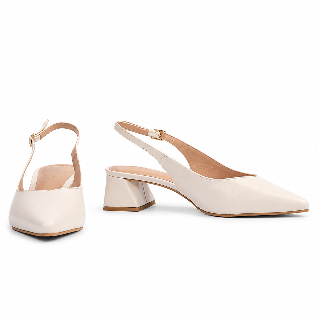 Slingback de Couro Madri Cavezzale Amêndoa 105992