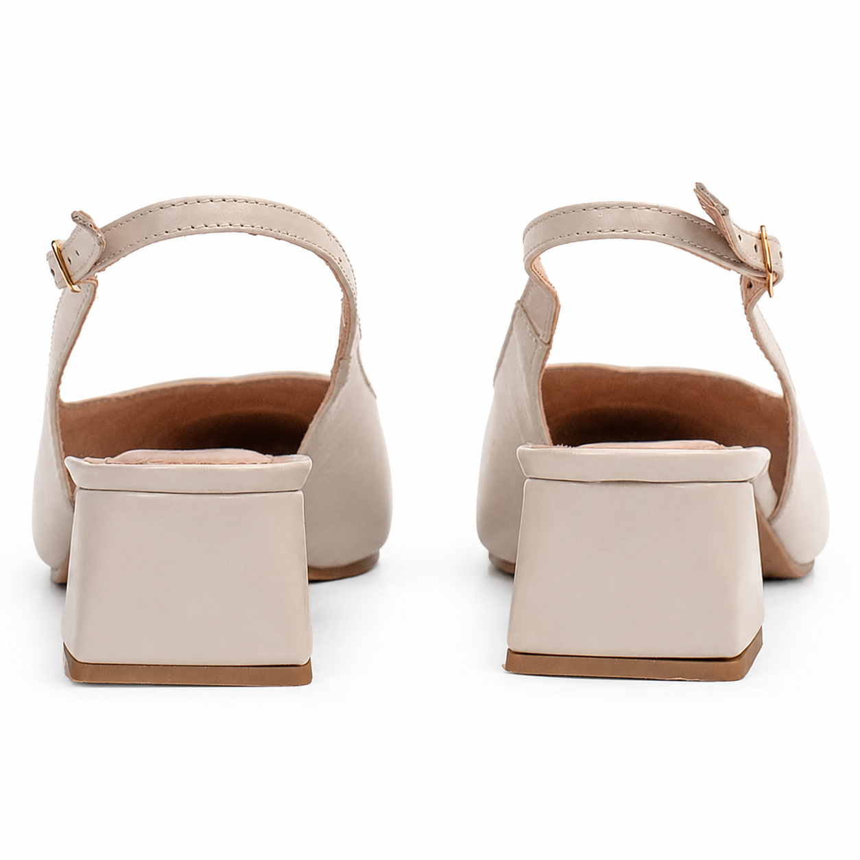 Slingback de Couro Madri Cavezzale Amêndoa 105992