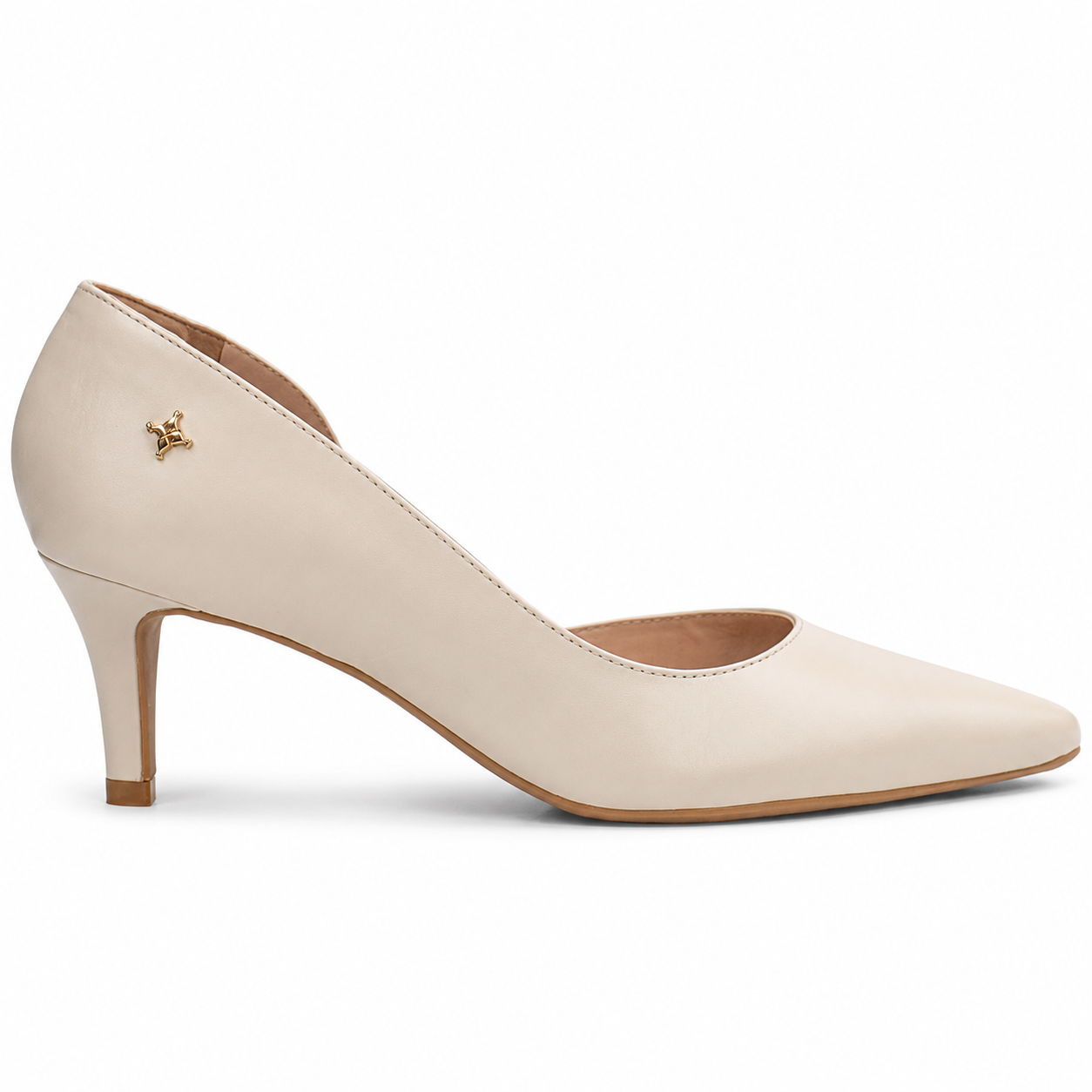 Scarpin de Couro Madri Cavezzale Off White 105994