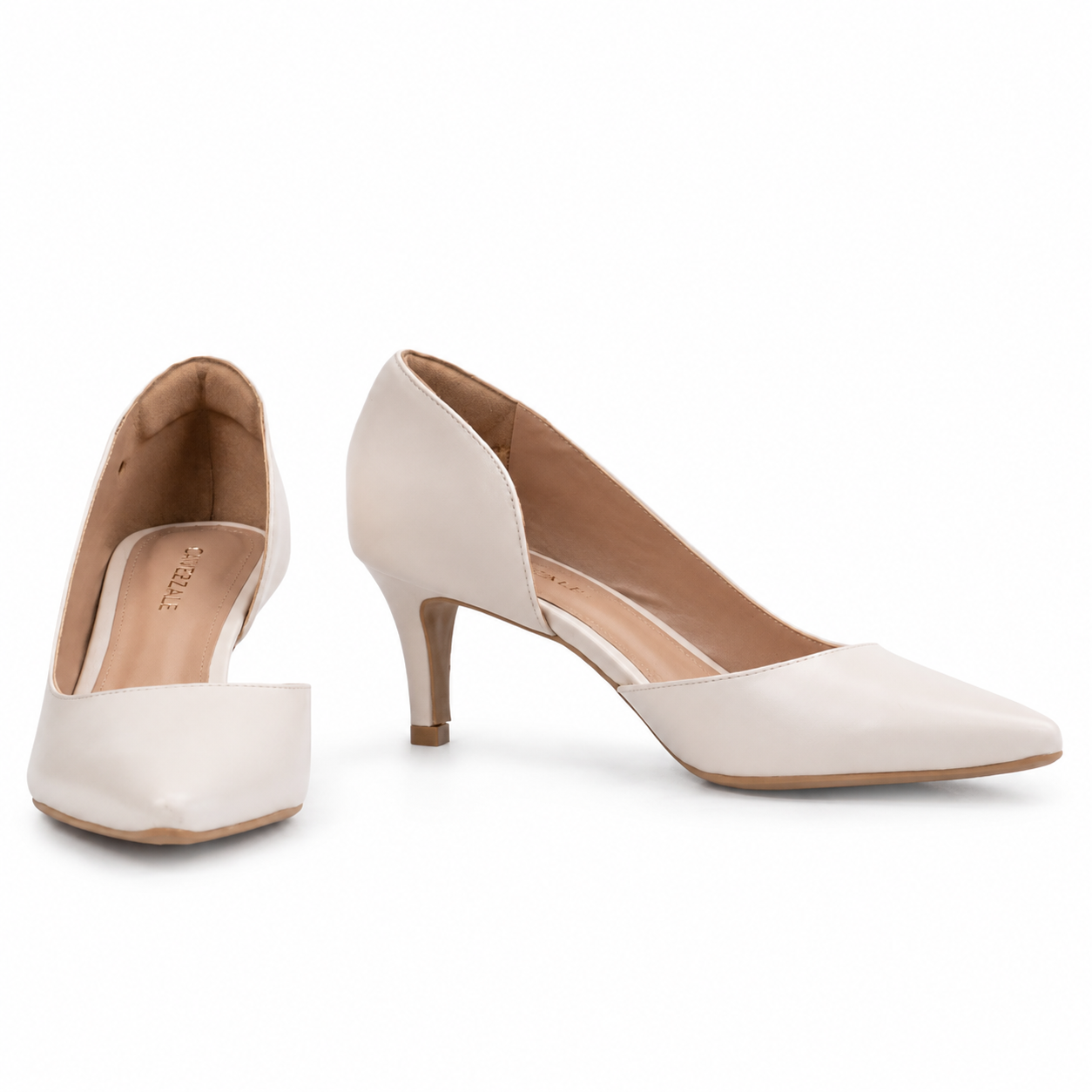 Scarpin de Couro Madri Cavezzale Off White 105994