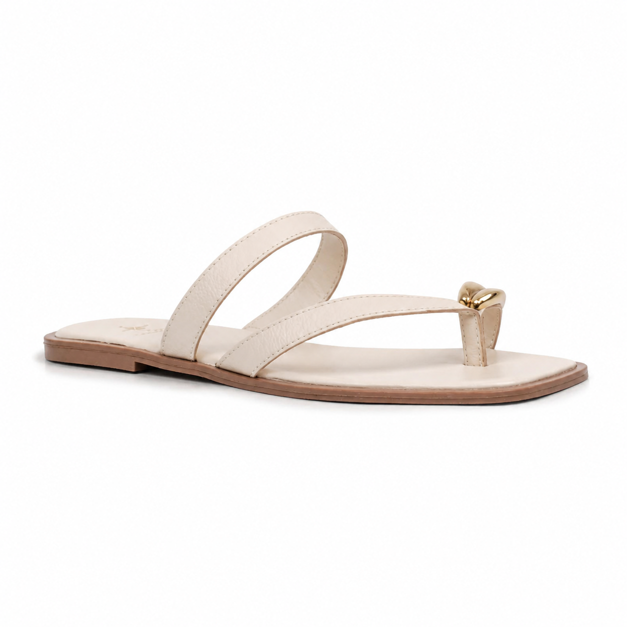 Sandália de Couro Slim Fly Cavezzale Off White 105944
