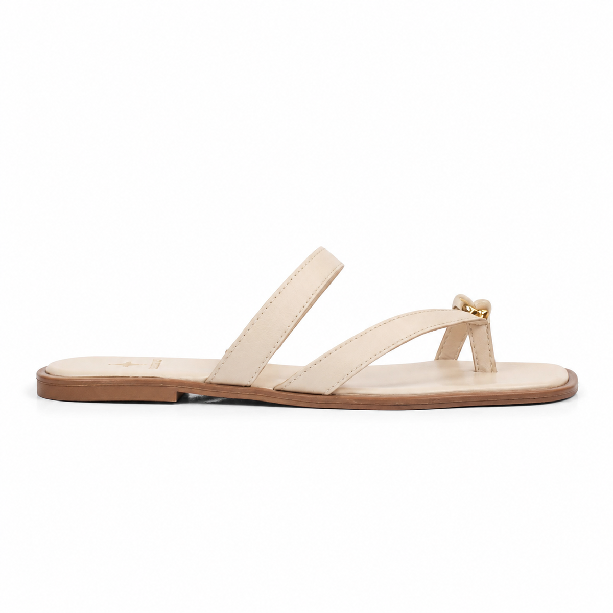 Sandália de Couro Slim Fly Cavezzale Off White 105944