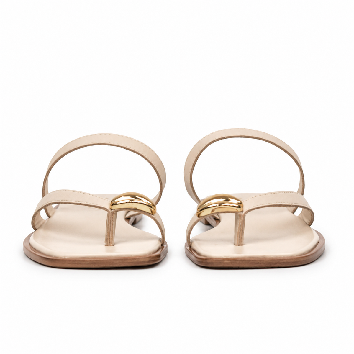 Sandália de Couro Slim Fly Cavezzale Off White 105944