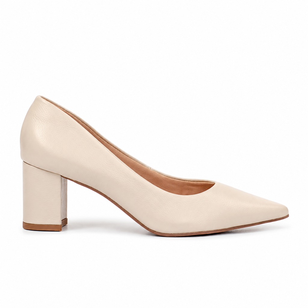 Scarpin de Couro Fly Cavezzale Off White 105993