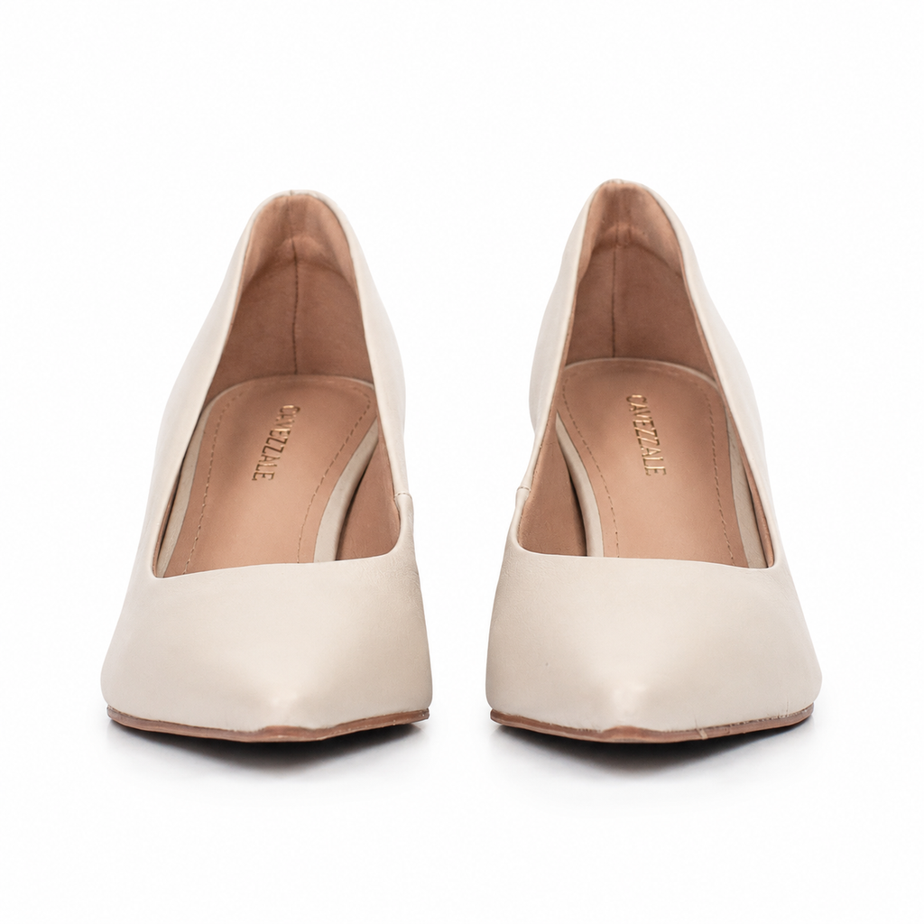 Scarpin de Couro Fly Cavezzale Off White 105993