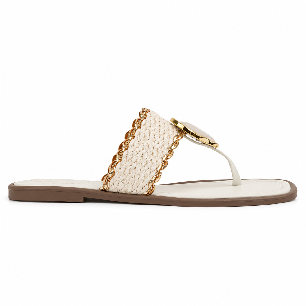 Sandália de Palha Cavezzale Off White 106010