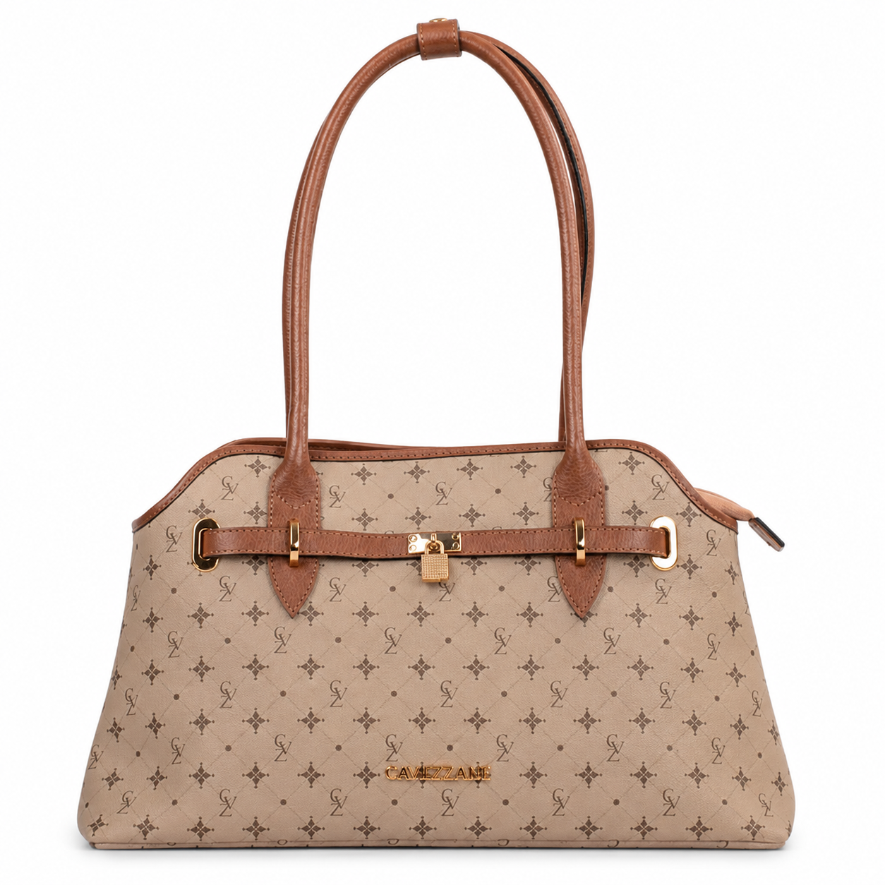Tote Bag Média Feminina Cavezzale Personnalité Nude/Caramelo 106011