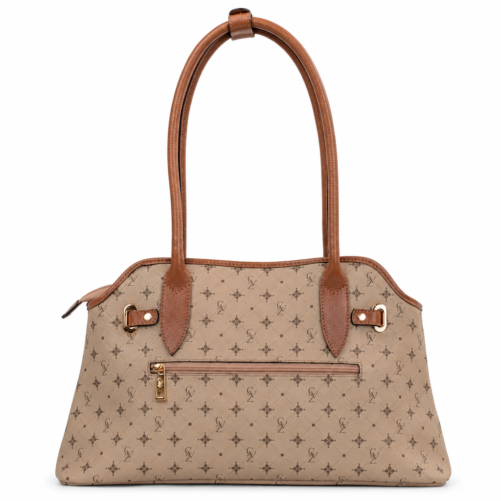 Tote Bag Média Feminina Cavezzale Personnalité Nude/Caramelo 106011