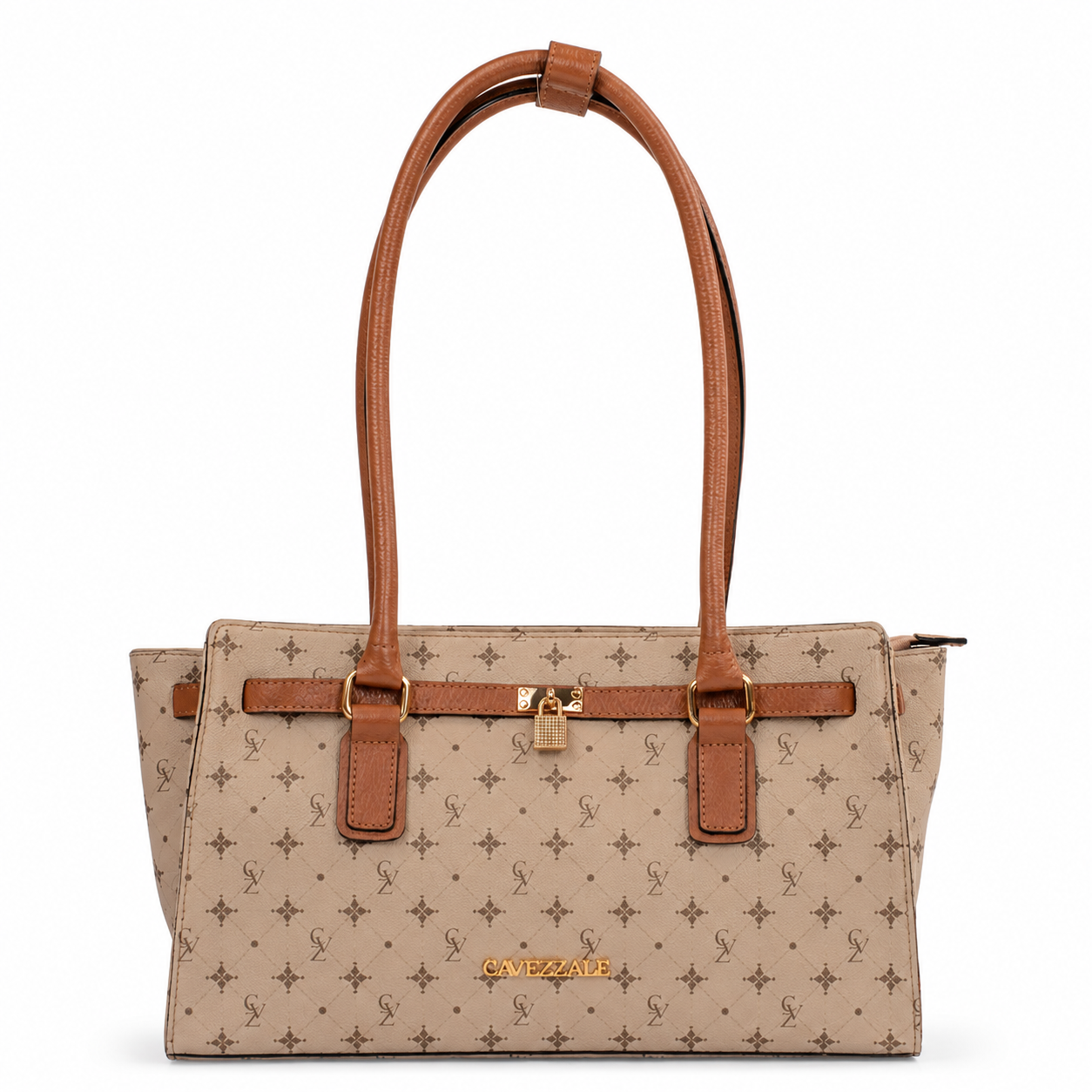 Tote Bag Média Feminina Cavezzale Personnalité Nude/Caramelo 106012