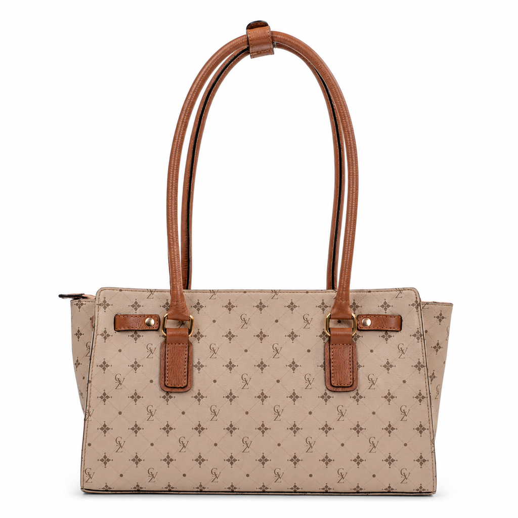 Tote Bag Média Feminina Cavezzale Personnalité Nude/Caramelo 106012