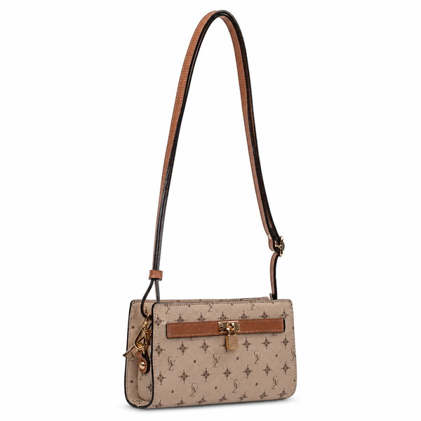 Bolsa Tiracolo Pequena Feminina Cavezzale Personnalité Nude/Caramelo 106013
