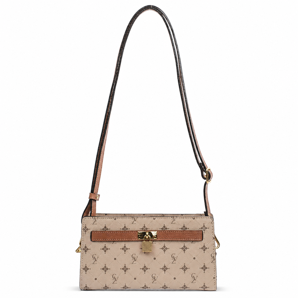 Bolsa Tiracolo Pequena Feminina Cavezzale Personnalité Nude/Caramelo 106013
