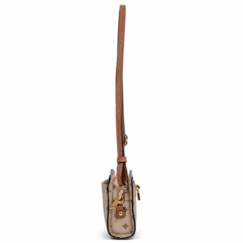 Bolsa Tiracolo Pequena Feminina Cavezzale Personnalité Nude/Caramelo 106013