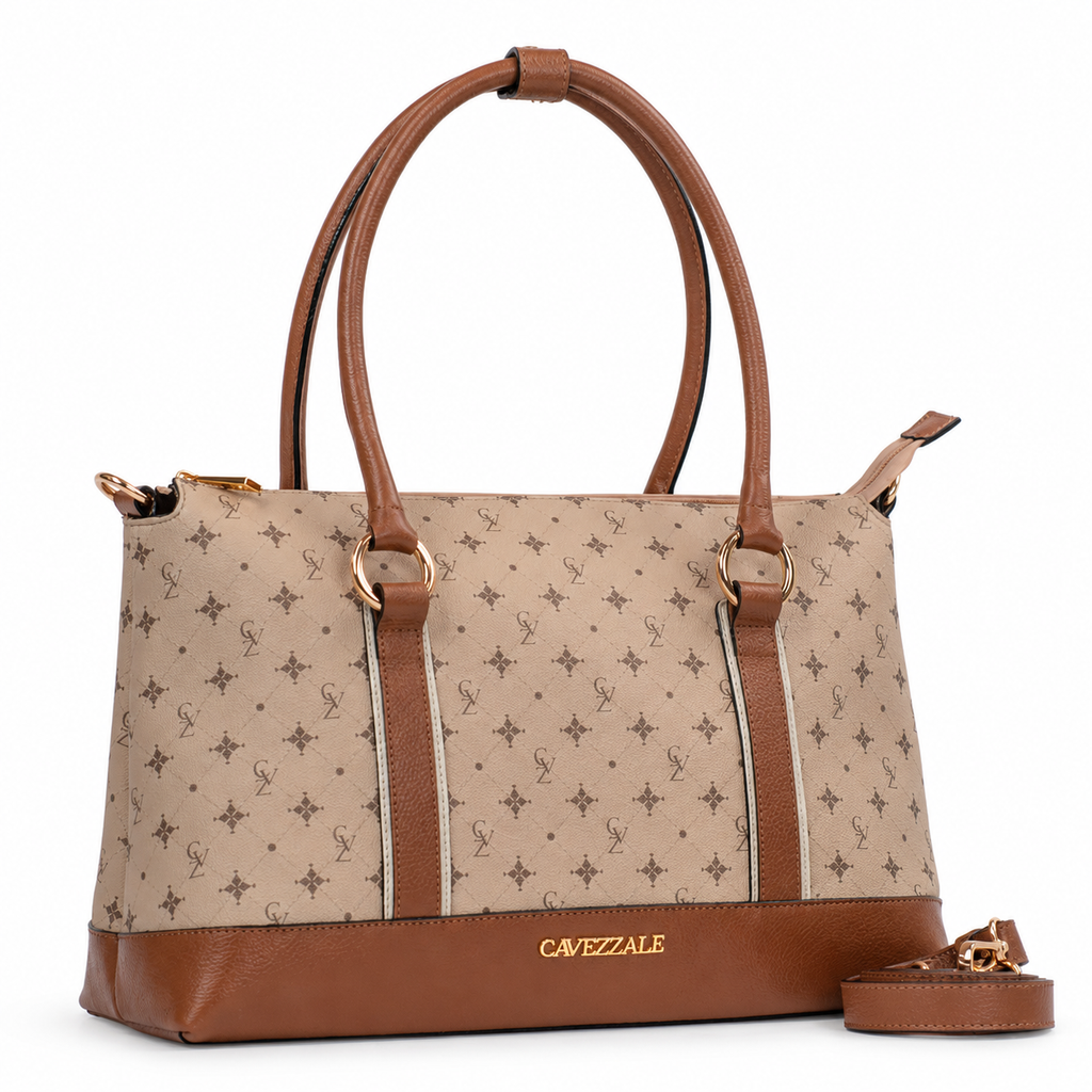 Shopping Bag Grande Feminina Cavezzale Personnalité Nude/Caramelo 106014