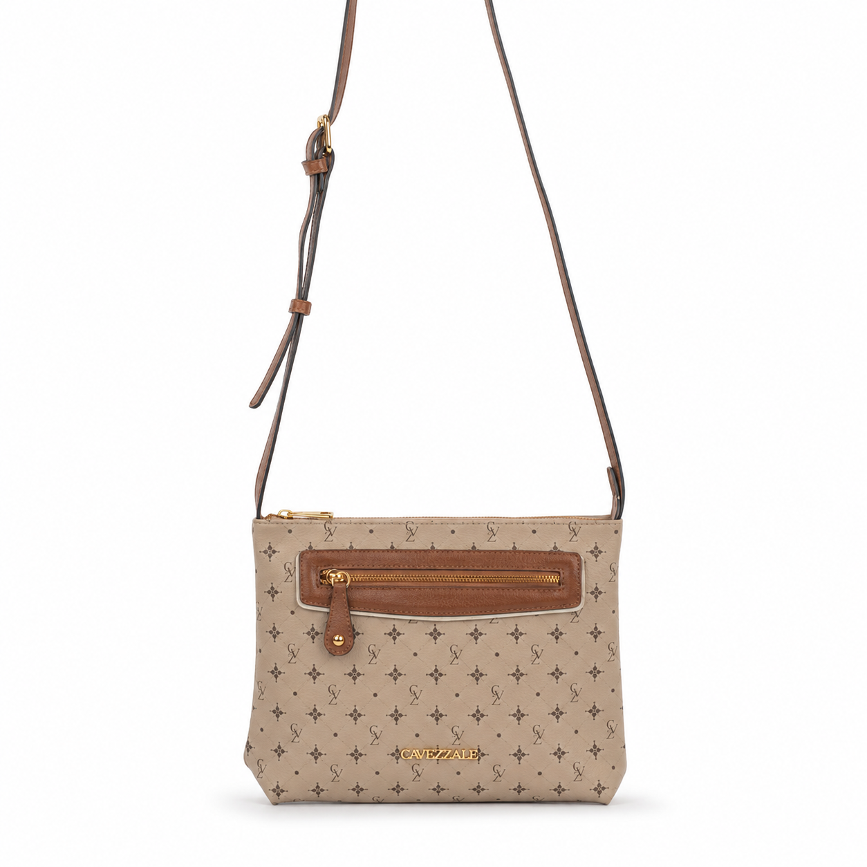 Bolsa Tiracolo Média Feminina Cavezzale Personnalité Nude/Caramelo 106016