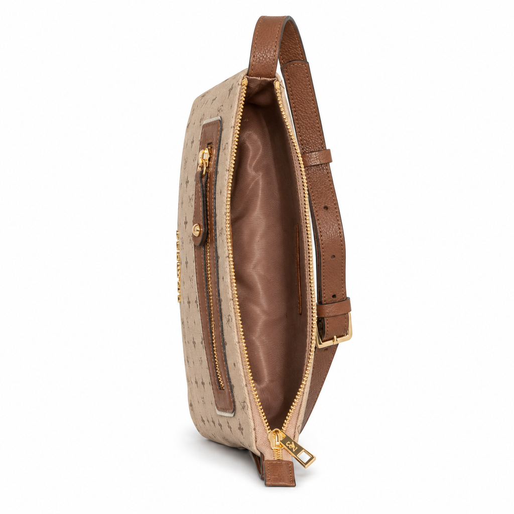 Bolsa Tiracolo Média Feminina Cavezzale Personnalité Nude/Caramelo 106016