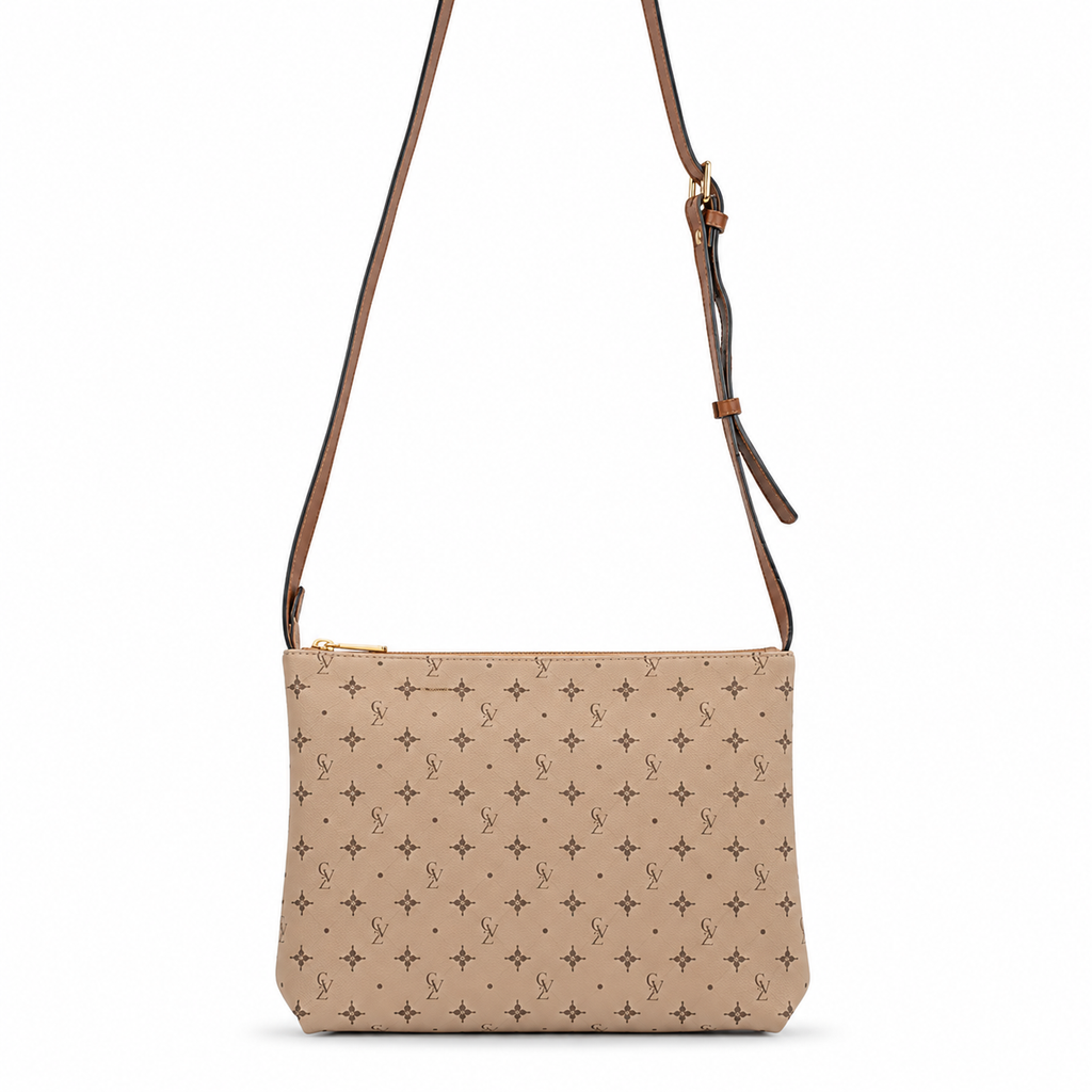 Bolsa Tiracolo Média Feminina Cavezzale Personnalité Nude/Caramelo 106016