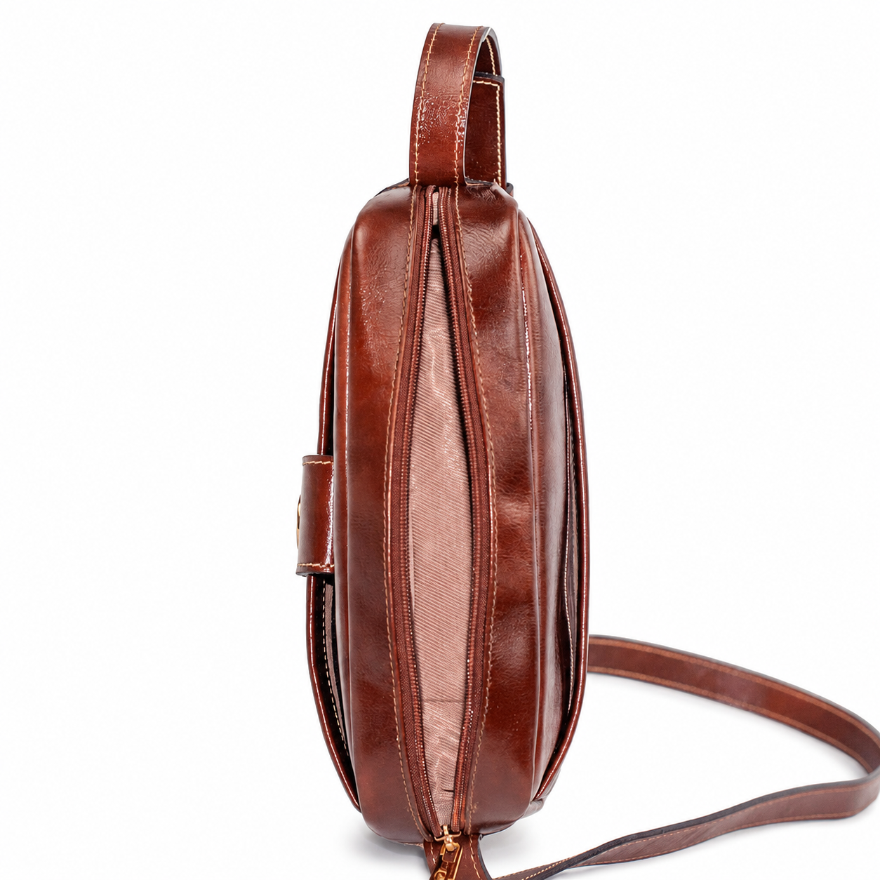 Bolsa Tiracolo Pequena de Couro Cavezzale Pecus Toffe 106019