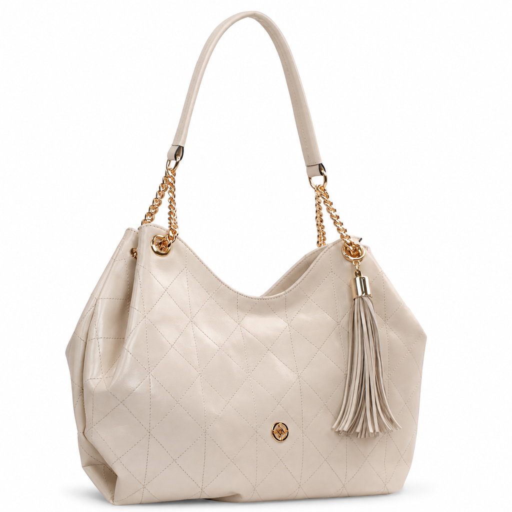Bolsa Hobo Couro Pecus Cavezzale Marfim 106022