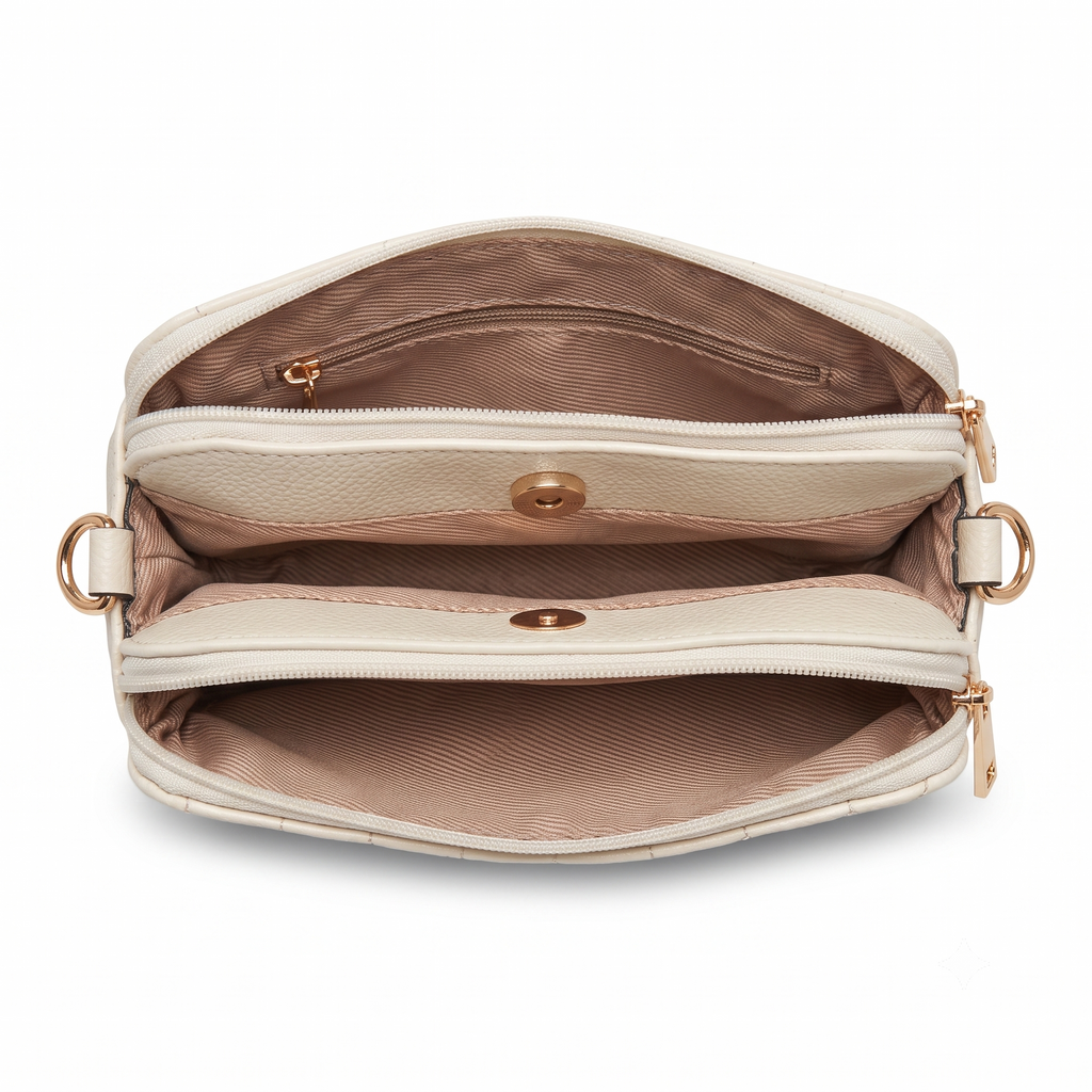 Bolsa de Couro Floater Cavezzale Marfim 106023