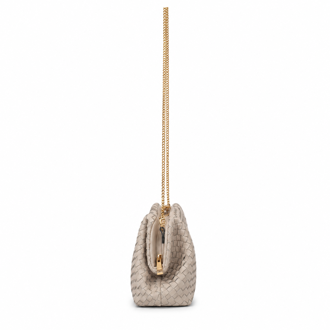 Bolsa Tiracolo de Couro Cavezzale Floater Marfim 106027
