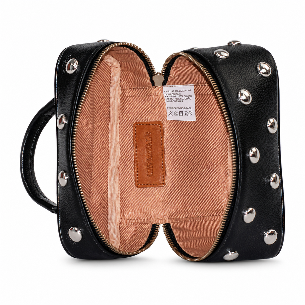 Bolsa Baú de Couro Cavezzale Floater Preto 106029