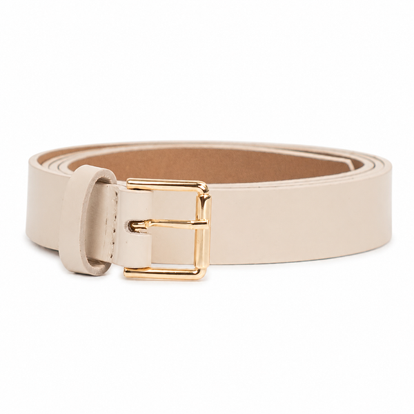 Cinto de Couro Feminino Floater Cavezzale Marfim 106036