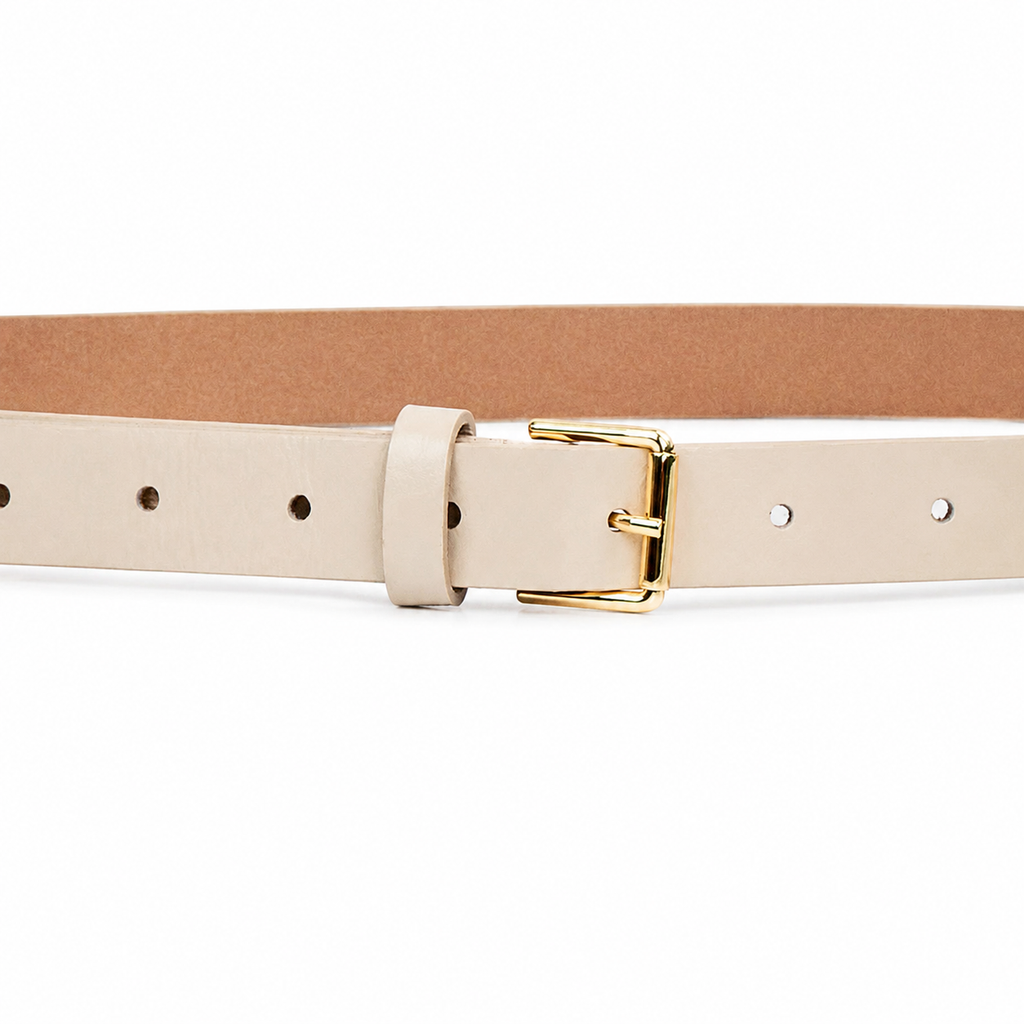 Cinto de Couro Feminino Floater Cavezzale Marfim 106036
