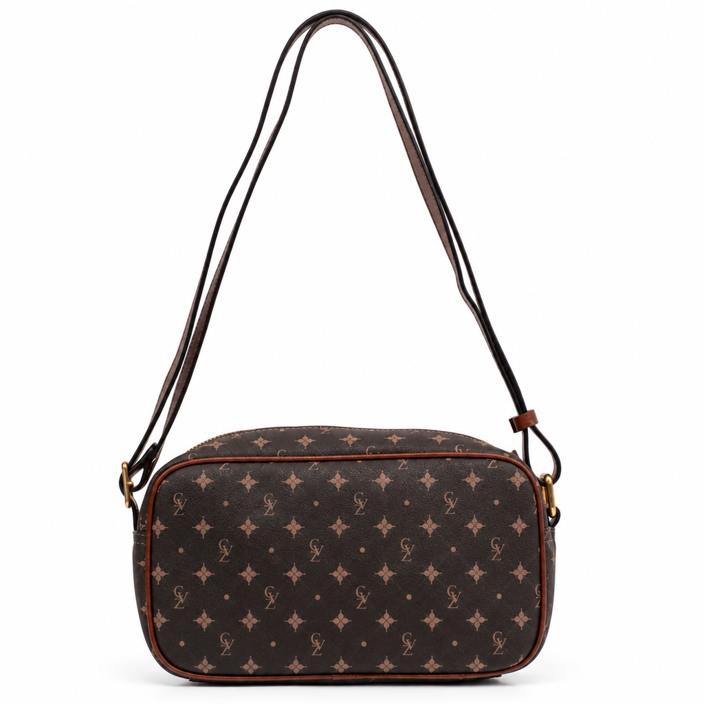 Bolsa Tiracolo Média Feminina Cavezzale Personnalité Chocolate/Toffe 106045