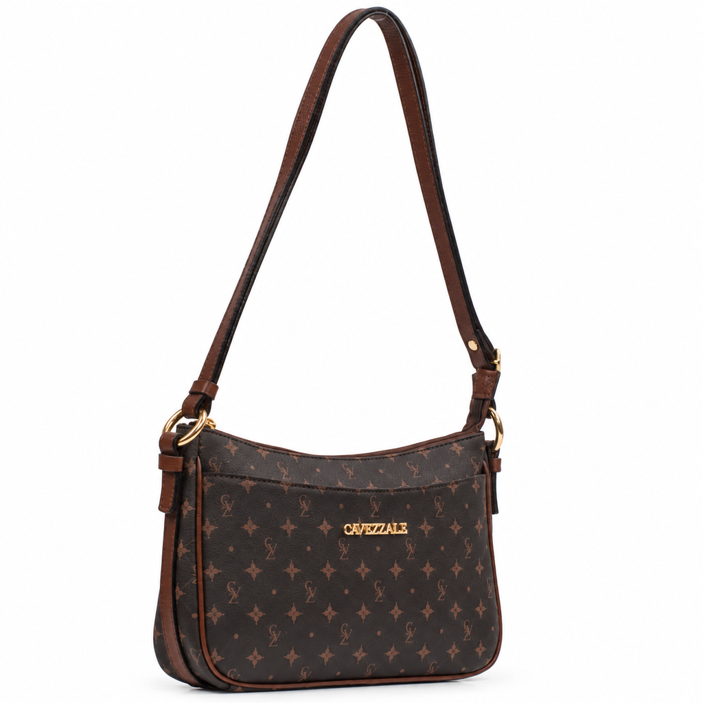 Bolsa Tiracolo Média Feminina Cavezzale Personnalité Chocolate/Toffe 106046