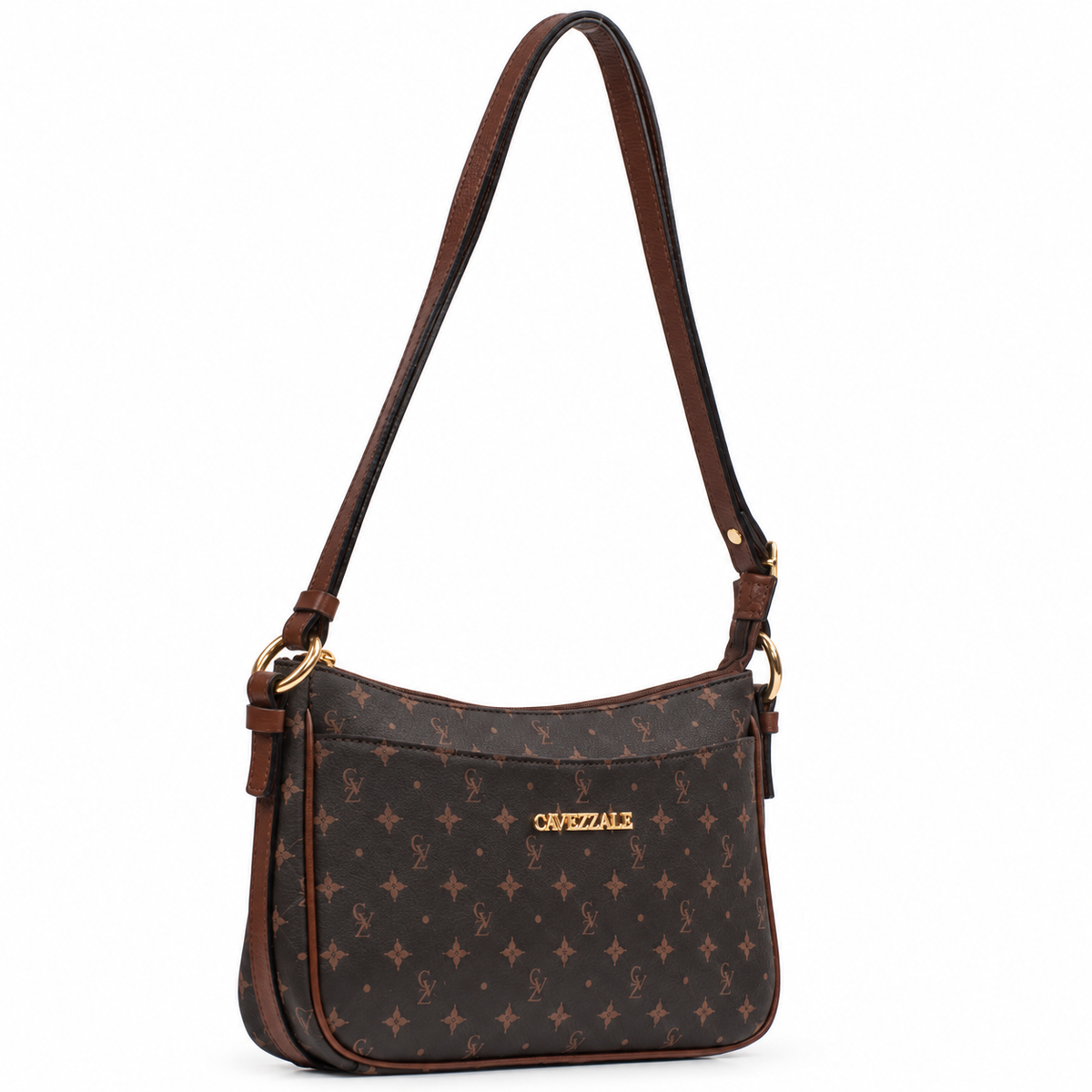 Bolsa Tiracolo Média Feminina Cavezzale Personnalité Chocolate/Toffe 106046