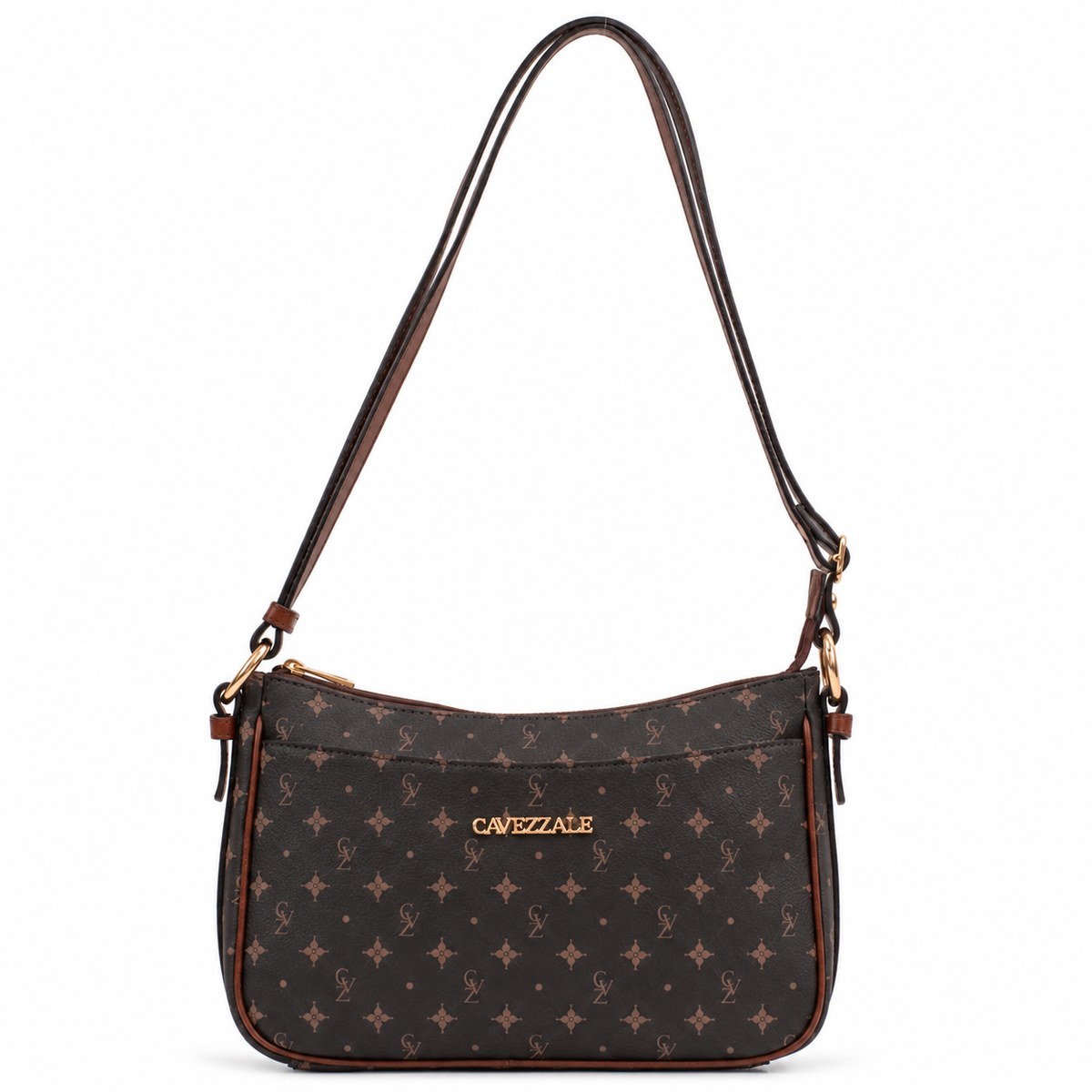 Bolsa Tiracolo Média Feminina Cavezzale Personnalité Chocolate/Toffe 106046