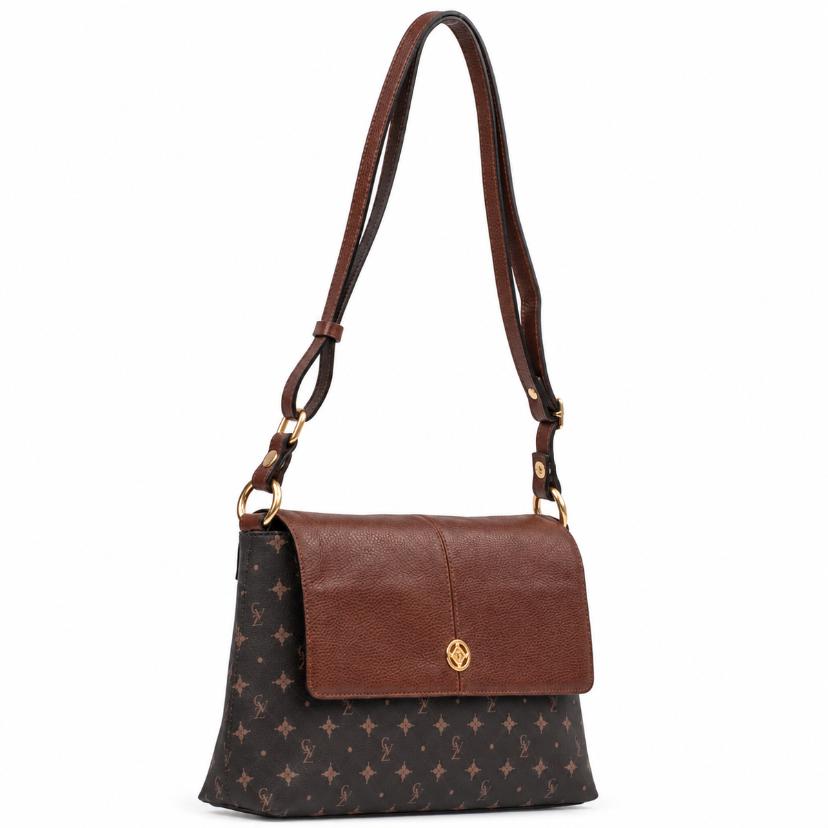 Bolsa Tiracolo Média Feminina Personnalité Chocolate/Toffe 106047