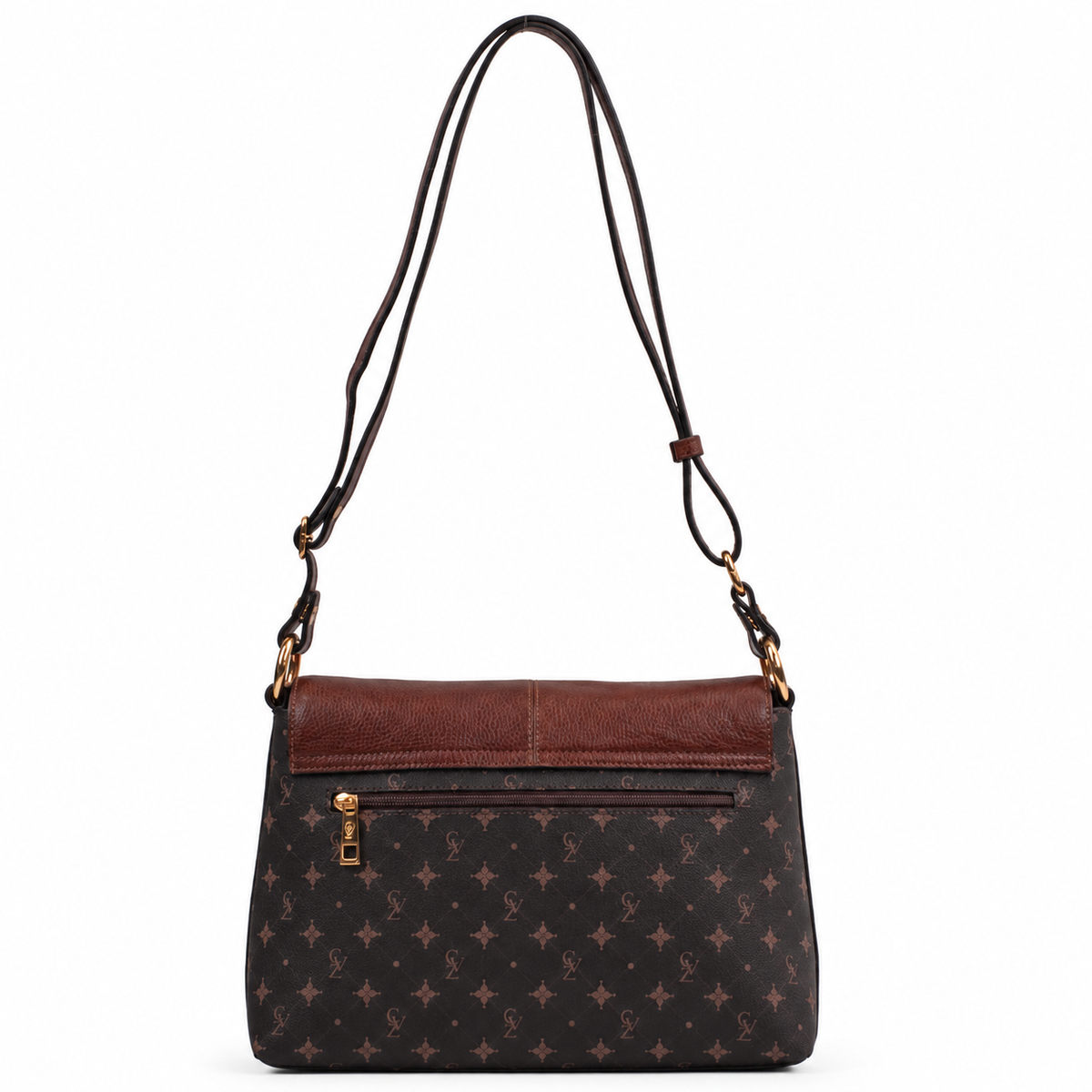 Bolsa Tiracolo Média Feminina Personnalité Chocolate/Toffe 106047